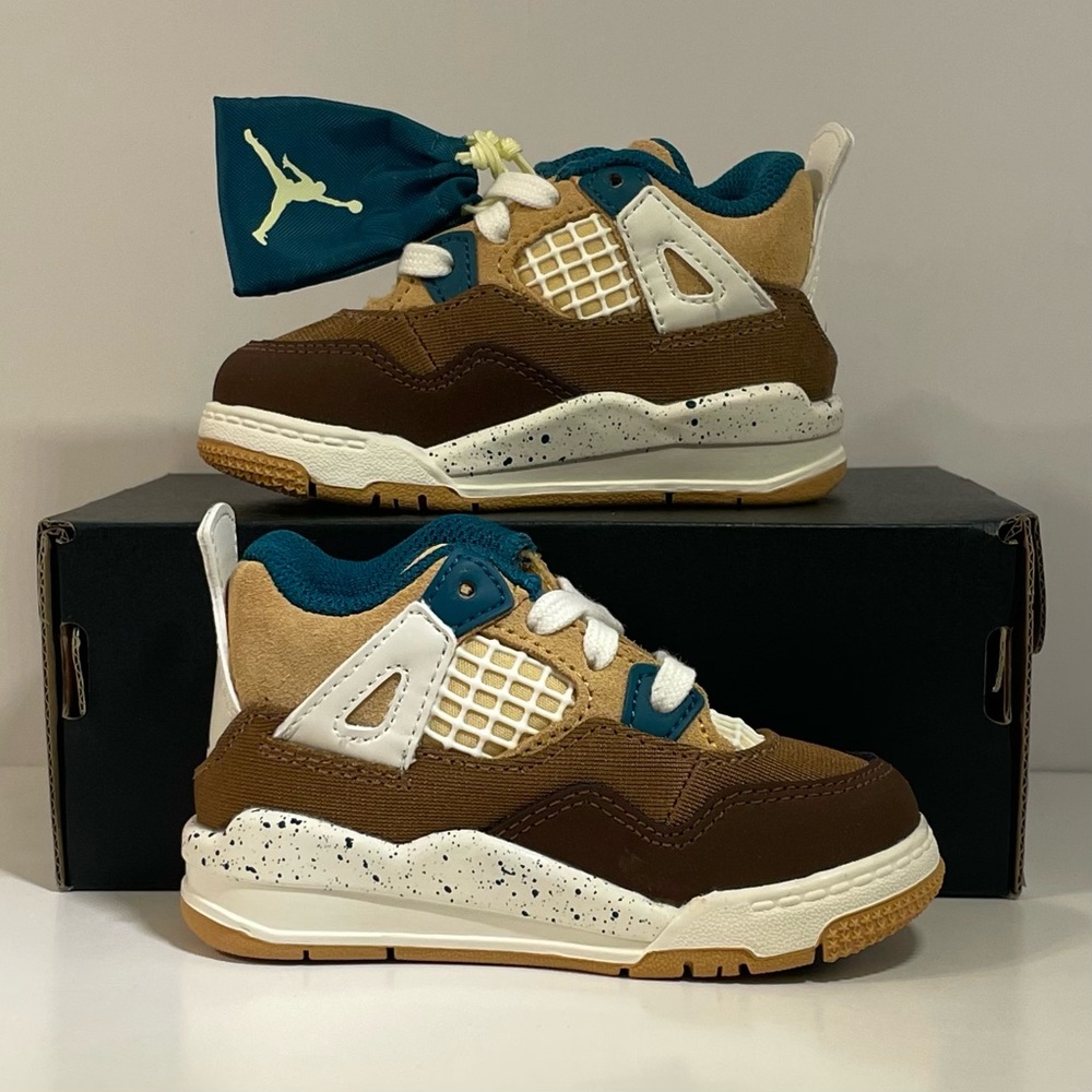 ❌SOLD❌[BRAND NEW] AIR JORDAN 4 RETRO CACAO WOW TODDLER SHOES SIZE 5C SNEAKERS 🥥 - Picture 8 of 15